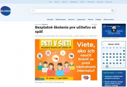 www.skolske.sk – 10.03.2020: Bezplatné školenia pre učiteľov sú späť