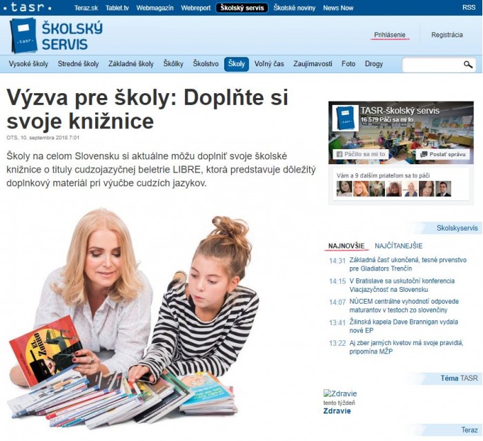 Výzva pre školy: Doplňte si svoje knižnice