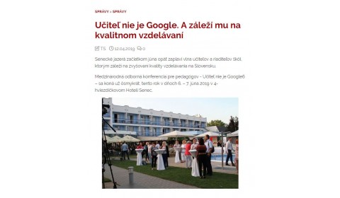 rodinka.sk 12.4.2019 – Učiteľ nie je Google. A záleží mu na kvalitnom vzdelávaní