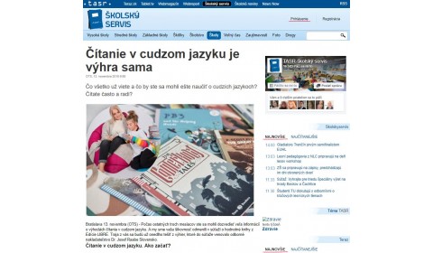 Čítanie v cudzom jazyku je výhra sama