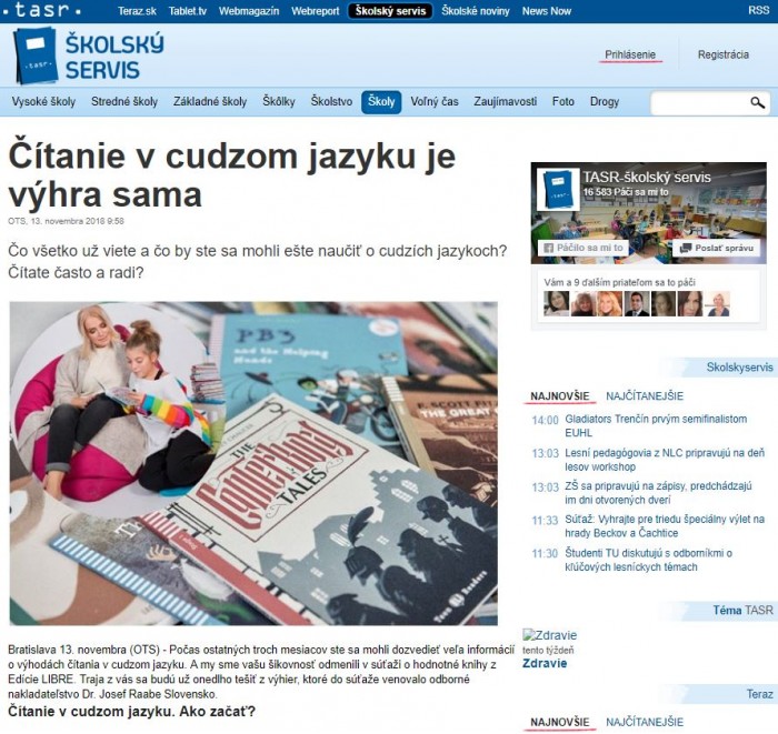 Čítanie v cudzom jazyku je výhra sama