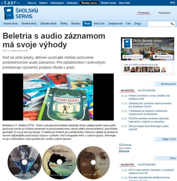 Beletria s audio záznamom má svoje výhody