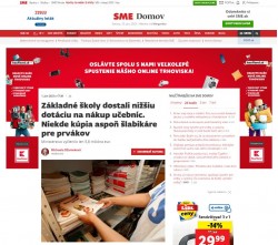 sme.sk – 1.6.2023: Základné školy dostali nižšiu dotáciu na nákup učebníc 