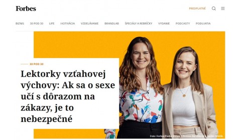 forbes.sk – 10.5.2023: Ak sa o sexe učí s dôrazom na zákazy, je to nebezpečné