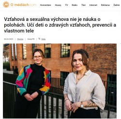 www.omediach.com – 20.3.2023: Vzťahová a sexuálna výchova nie je náuka o polohách