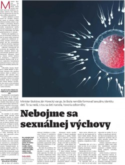 Denník N – 23.2.2023: Nebojme sa sexuálnej výchovy