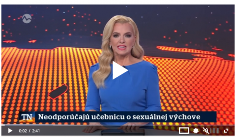 TV Markíza – 28.06.2023: Učebnicu sexuálnej výchovy, ktorú napísali odborníci ministerstvo neodporúča. Školy si ju aj tak kupujú.