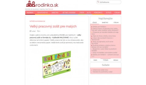 www.rodinka.sk – 7.3.2023: Veľký pracovný zošit pre malých