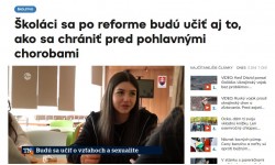 tvnoviny.sk – 7.5.2023: Školáci sa po reforme budú učiť aj to, ako sa chrániť pred pohlavnými chorobami 