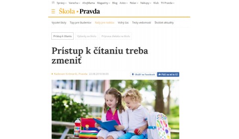 Prístup k čítaniu treba zmeniť