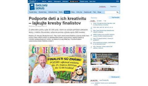 Podporte deti a ich kreativitu – lajkujte kresby finalistov