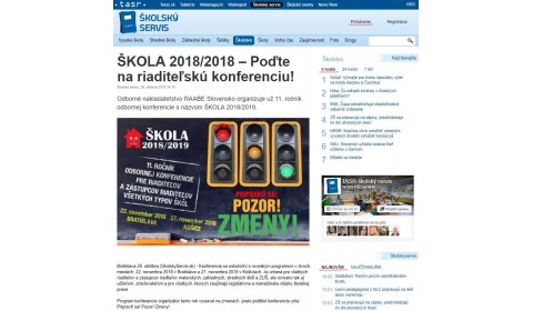 ŠKOLA 2018/2019 – Poďte s RAABE na riaditeľskú konferenciu!