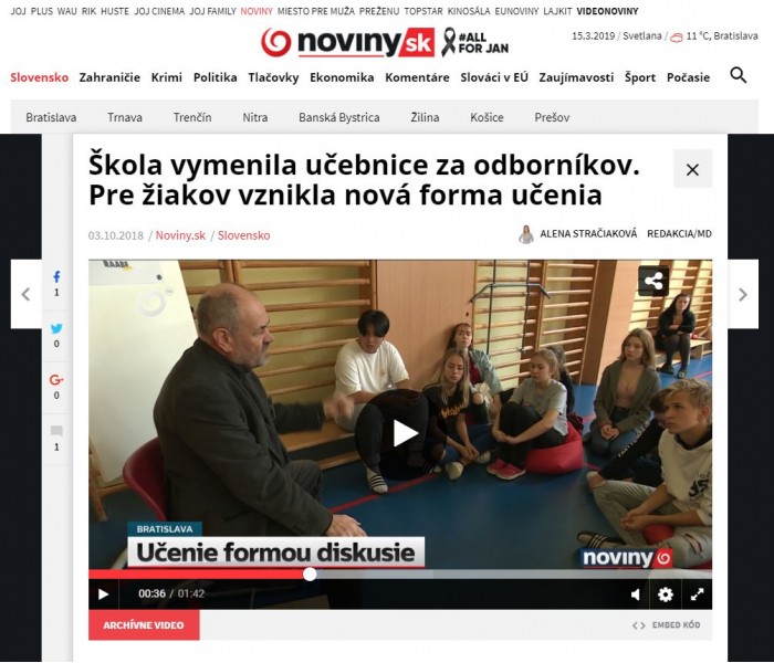 Škola vymenila učebnice za odborníkov. Pre žiakov vznikla nová forma učenia