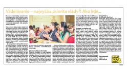 Hospodárske noviny – 6.6.2019: Vzdelávanie – najvyššia priorita vlády?!