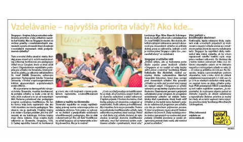 Hospodárske noviny – 6.6.2019: Vzdelávanie – najvyššia priorita vlády?!