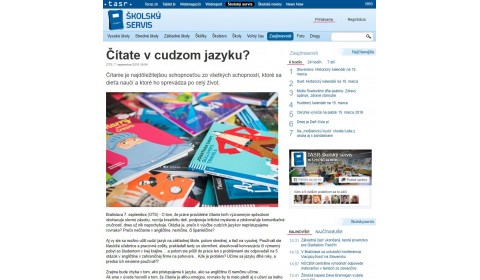 Čítate v cudzom jazyku?