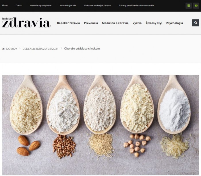 Bedeker zdravia – 14.7.2021: Choroby súvisiace s lepkom