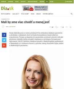 dia.hnonline.sk – 14. 2. 2018: Mali by sme viac chodiť a menej jesť