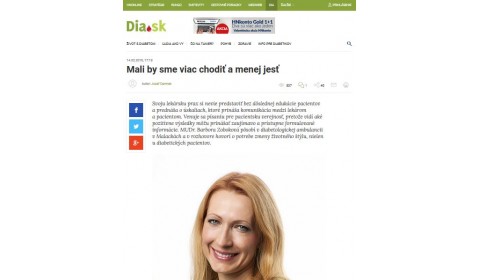 dia.hnonline.sk – 14. 2. 2018: Mali by sme viac chodiť a menej jesť