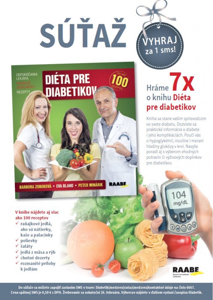 Časopis Diabetik – január 2018: Súťaž / Hráme 7x o knihu Diéta pre diabetikov