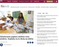 hnonline.sk – 14.4.2022: Zdražovanie papiera zdvihne ceny učebníc. Doplatia na to školy aj rodičia.