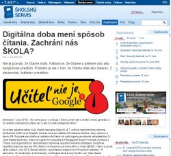 skolskyservis.sk – 7. 6. 2018: Digitálna doba mení spôsob čítania. Zachráni nás ŠKOLA?