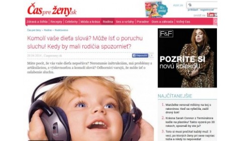 Casprezeny.sk – 29. 4. 2014: Komolí vaše dieťa slová? Môže ísť o poruchu sluchu! Kedy by mali rodičia spozornieť? 