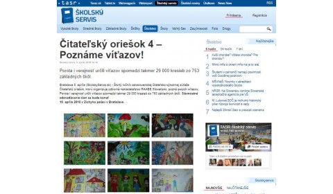 skolskyservis.sk – 5. 4. 2018: Čitateľský oriešok 4 – Poznáme víťazov!
