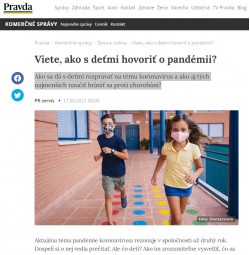 Pravda.sk – 17.9.2021: Viete, ako s deťmi hovoriť o pandémii?