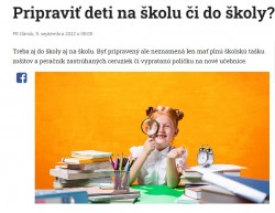 ahojmama.sk – 9.9.2022: Pripraviť deti na školu či do školy?