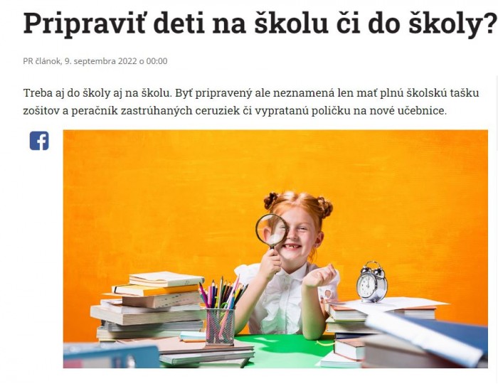 ahojmama.sk – 9.9.2022: Pripraviť deti na školu či do školy?