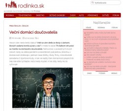 Rodinka.sk – 7.2.2022: Veční domáci doučovatelia