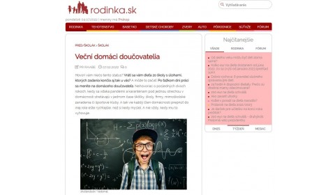 Rodinka.sk – 7.2.2022: Veční domáci doučovatelia