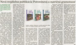 Roľnícke  noviny – 9.2.2022: Nová trojdielna publikácia Potravinová a nutričná gramotnosť