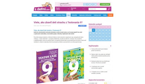 sdetmi.com – 04.03.2020: Viete, ako zbaviť deti strachu z Testovania 9?