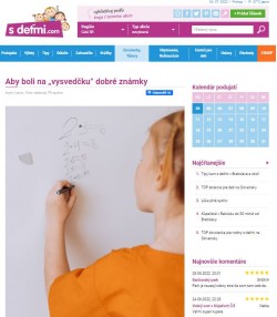 SDETMI.COM – 17.1.2022: Aby boli na „vysvedčku“ dobré známky 