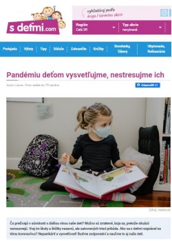 SDETMI.COM – 15.11. 2021: Pandémiu deťom vysvetľujme, nestresujme ich
