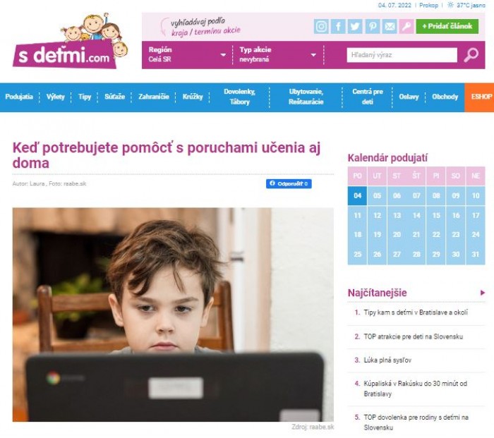 SDETMI.COM – 6.2.2022: Keď potrebujete pomôcť s poruchami učenia aj doma