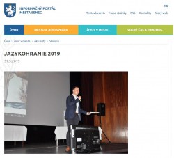 www.senec.sk – 31.5.2019: JAZYKOHRANIE 2019 