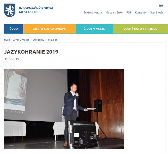 www.senec.sk – 31.5.2019: JAZYKOHRANIE 2019 