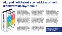 SIOV – DUÁL newsletter pre základné školy – december 2017:  Ako podnietiť talent a technické zručnosti u žiakov základných škôl?