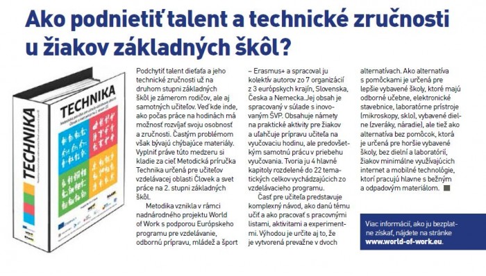 SIOV – DUÁL newsletter pre základné školy – december 2017:  Ako podnietiť talent a technické zručnosti u žiakov základných škôl?