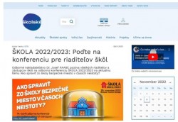 skolske.sk – 9.11.2022: Poďte na konferenciu pre riaditeľov škôl