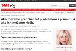 blog.sme.sk – 29. 4.2018: Ako môžeme predchádzať problémom s písaním. A ako ich môžeme riešiť.
