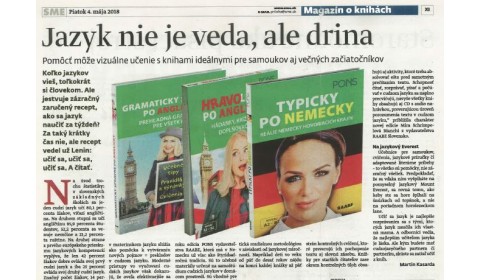 SME Magazín o knihách – 4. 5. 2018: Jazyk nie je veda, ale drina