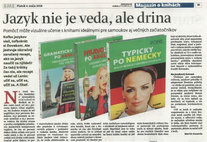 SME Magazín o knihách – 4. 5. 2018: Jazyk nie je veda, ale drina