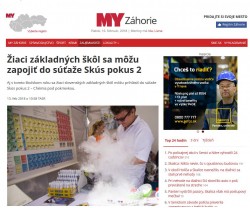 sme.sk – 13. 2. 2018: Žiaci základných škôl sa môžu zapojiť do súťaže Skús pokus 2  