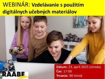 Vzdelávanie s použitím digitálnych učebných materiálov | 23.04.2025