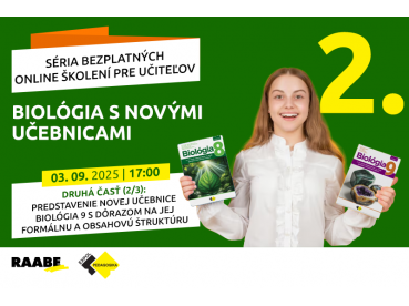 Biológia s novými učebnicami 2 | 3.09.2025