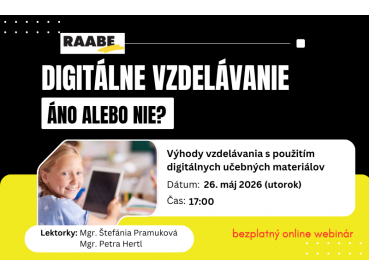 Digitálne vzdelávanie – áno alebo nie? | 26.05.2026